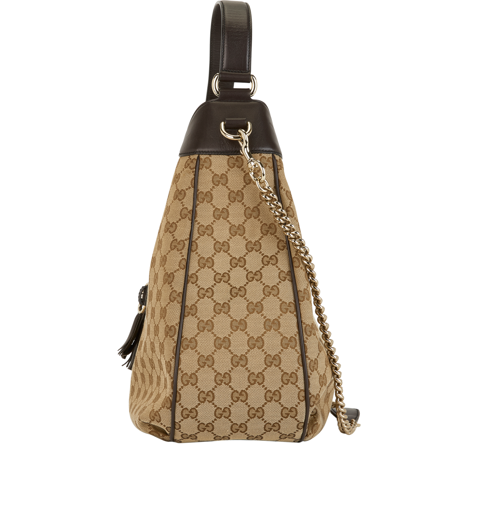 Emily Hobo, &pound;395, Handbags, Brown, Canvas, Bottom view